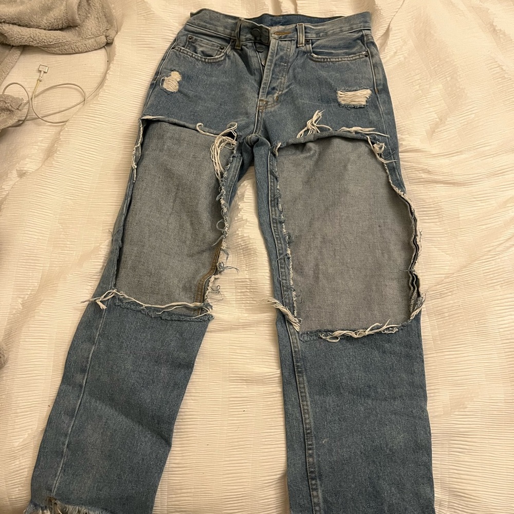 LF very distressed jeans